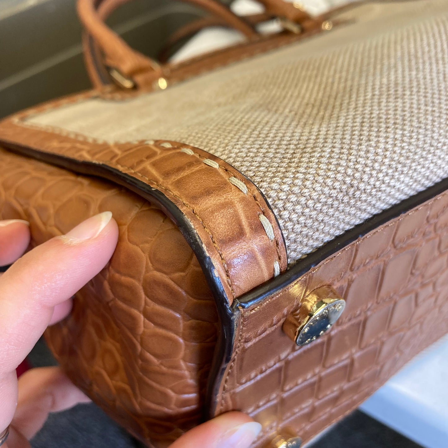 Handbag Designer By Michael Kors In Tan, Size:Large