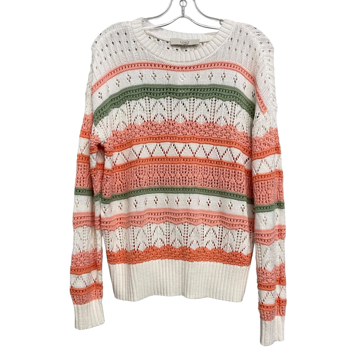 Sweater By Loft In Striped Pattern, Size:M