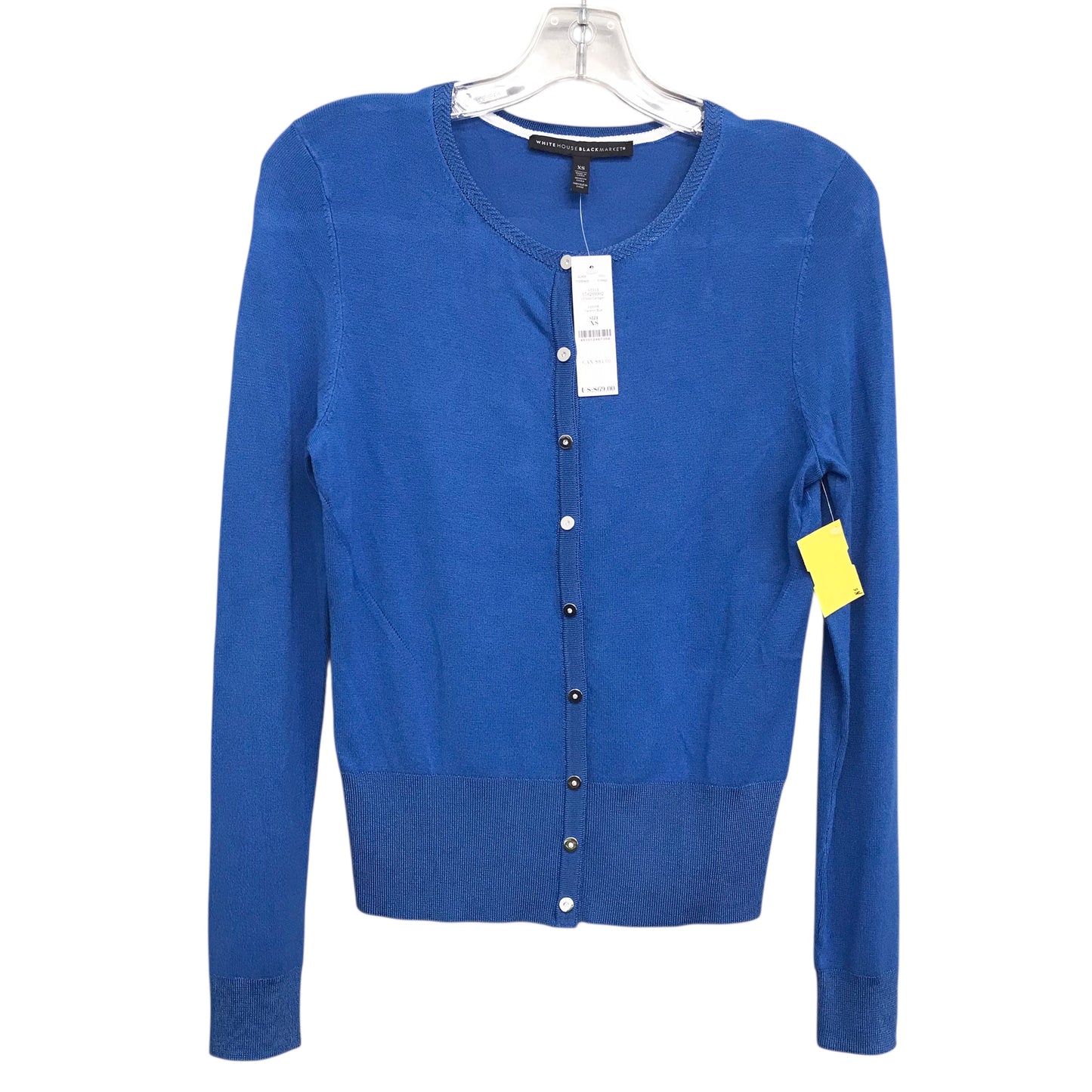 Sweater Cardigan By White House Black Market In Blue, Size:Xs