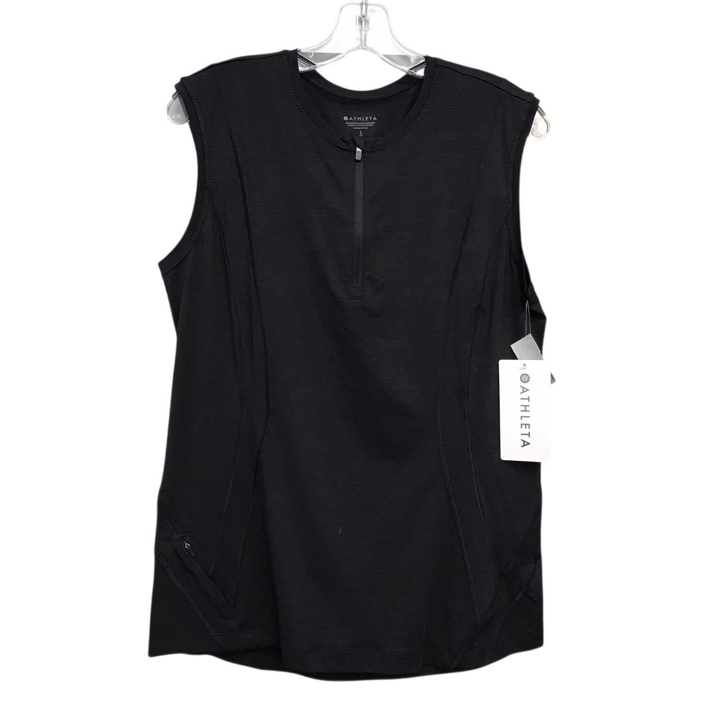 Athletic Tank Top By Athleta In Black, Size:L