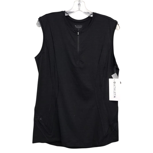 Athletic Tank Top By Athleta In Black, Size:L