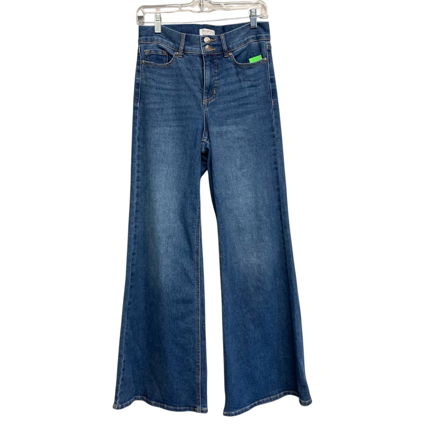 Jeans Wide Leg By Sofia By Sofia Vergara In Blue Denim, Size:2