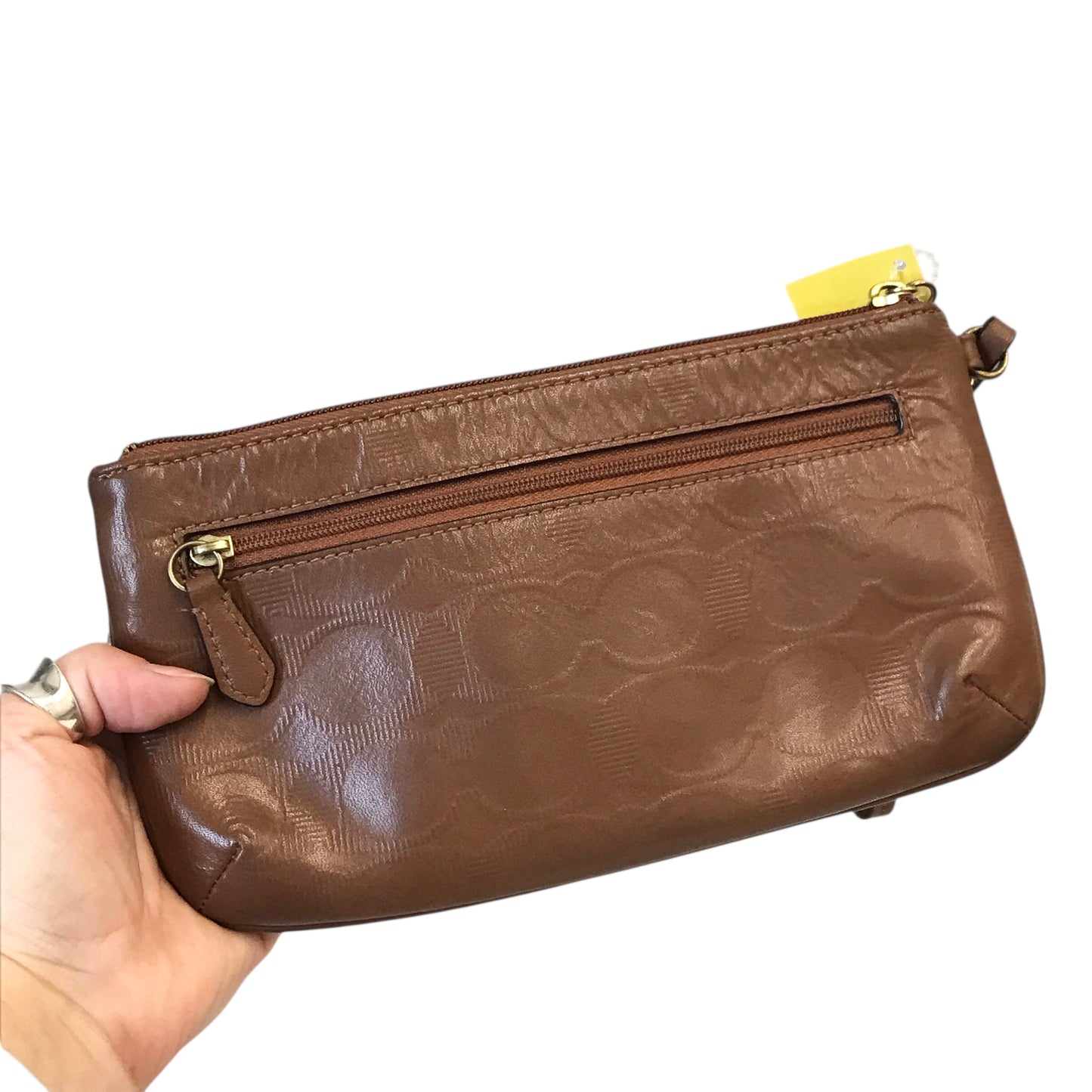 Wristlet Designer By Coach In Brown, Size:Medium