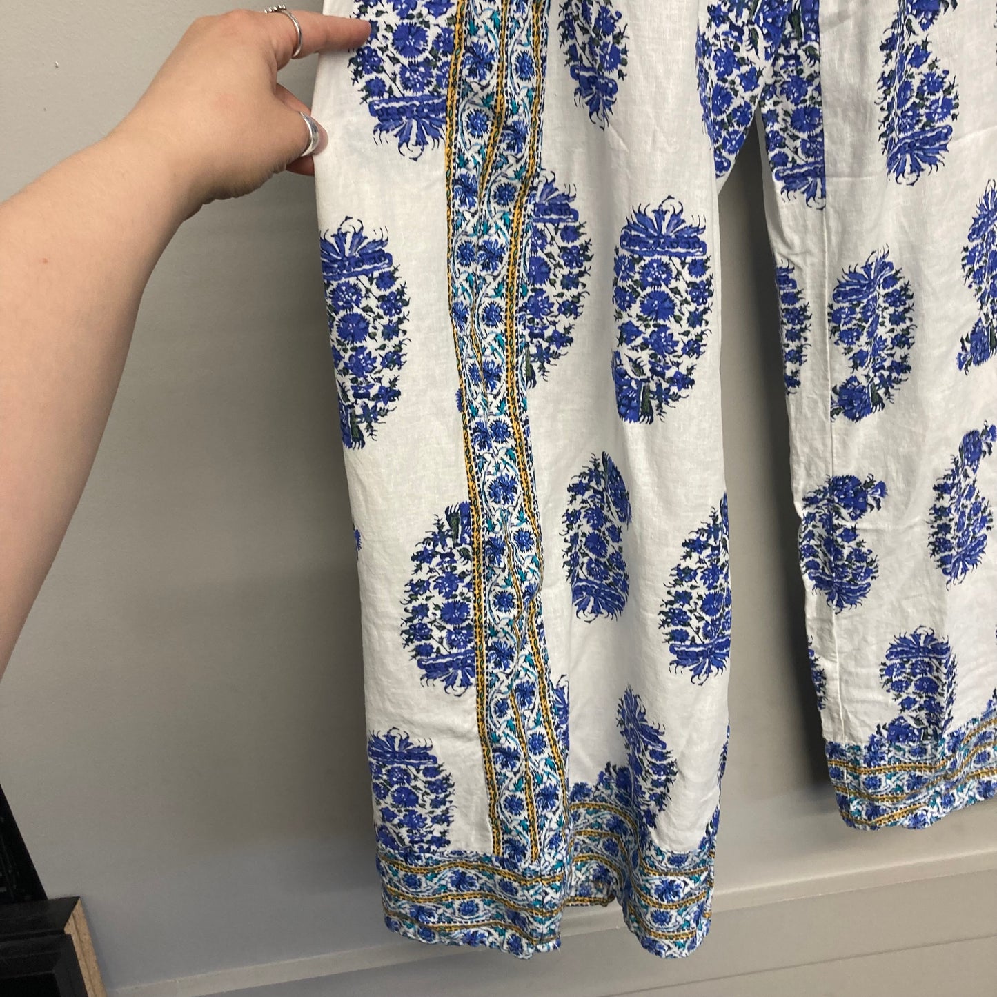 Pants Lounge By Nicole Miller In Blue & White, Size:8