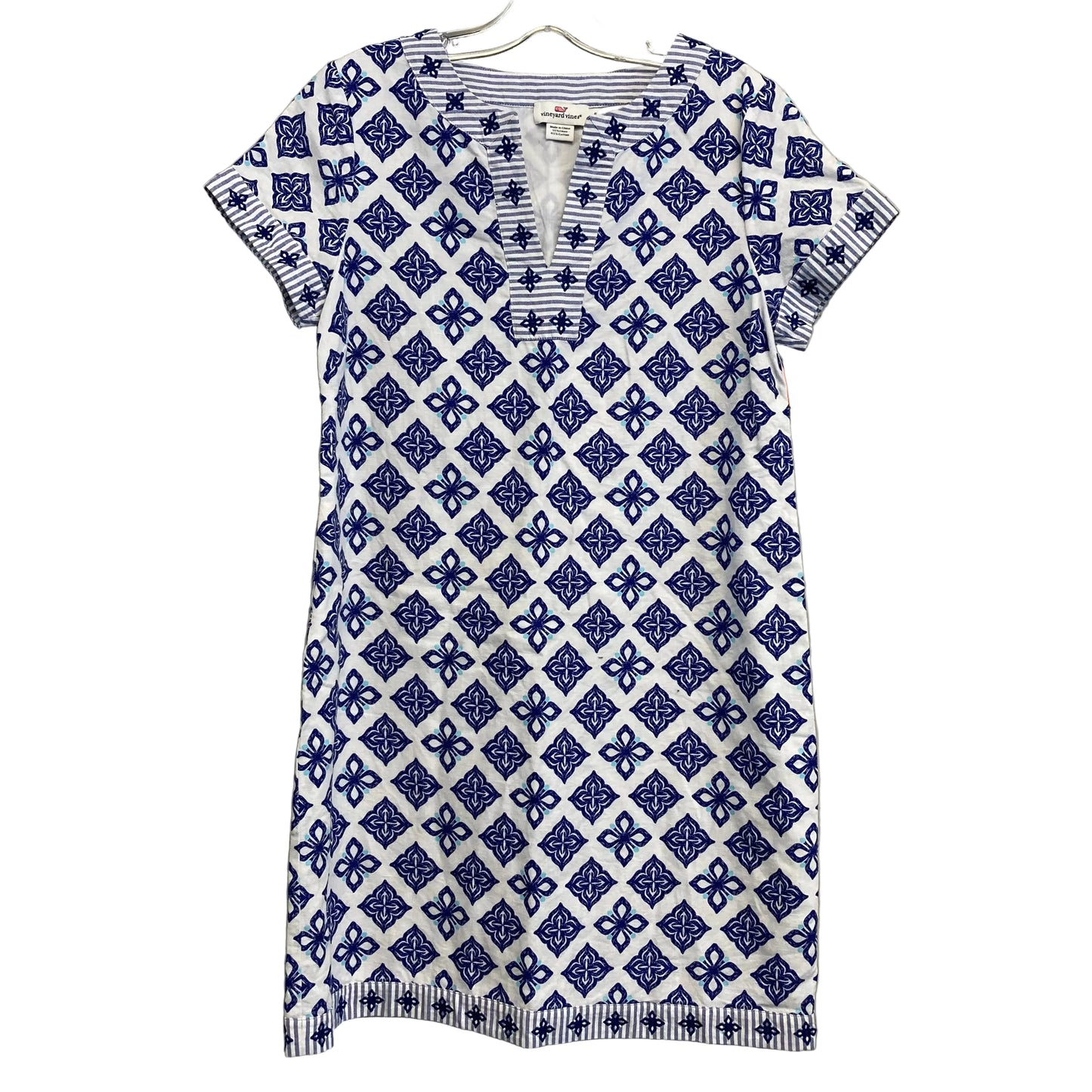 Dress Casual Short By Vineyard Vines In Blue & White, Size:S