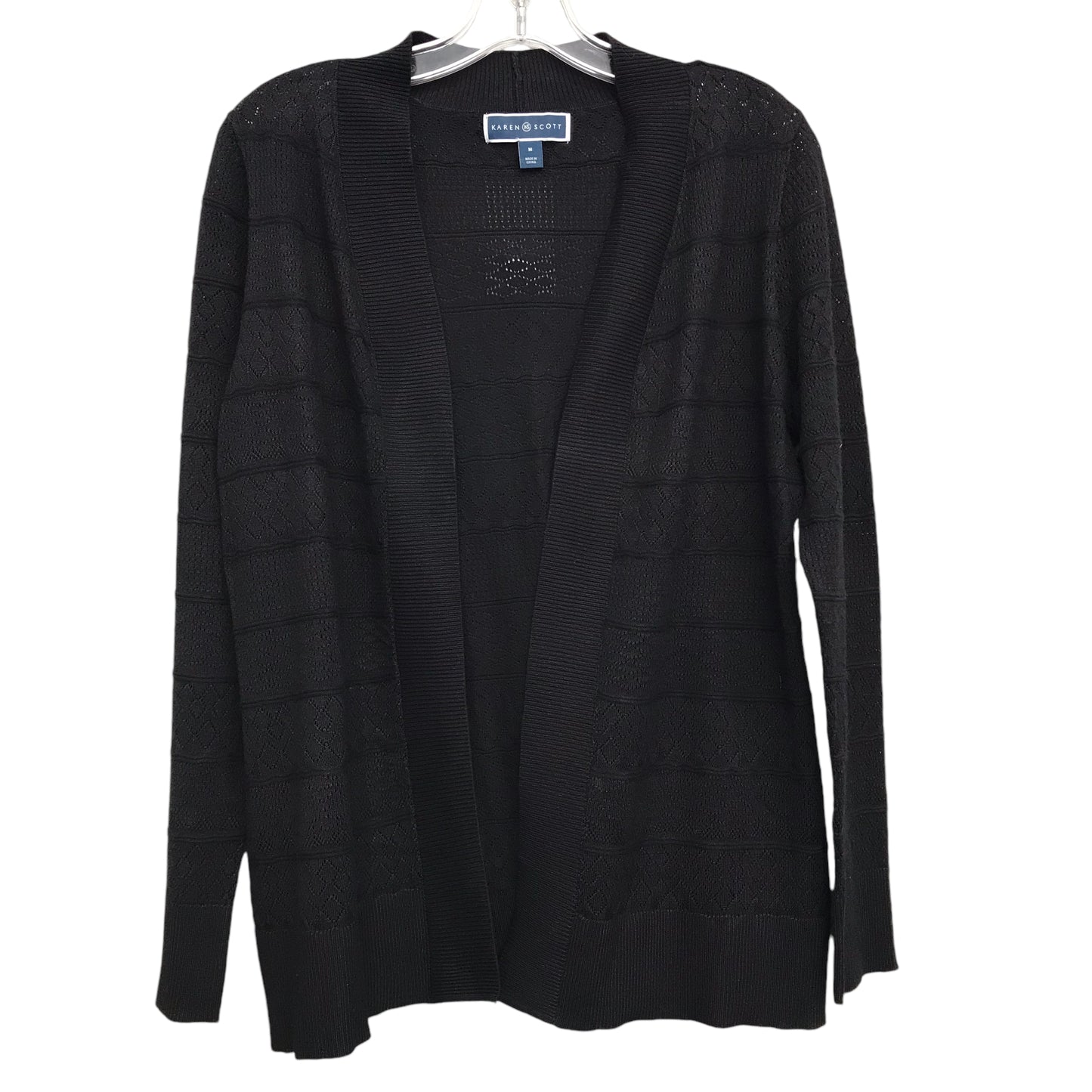 Cardigan By Karen Scott In Black, Size:M