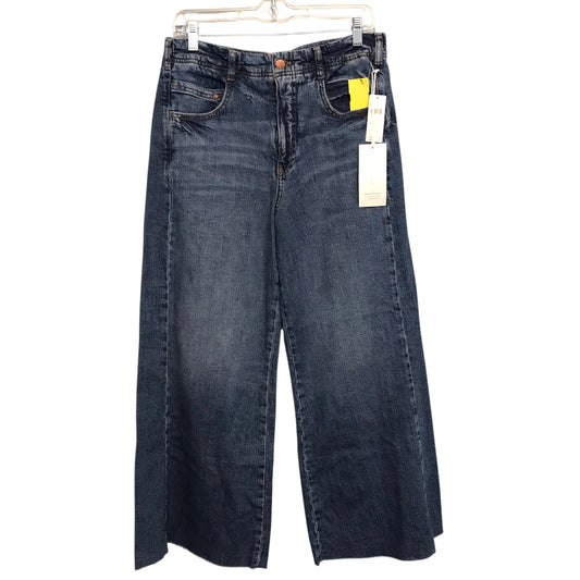 Jeans Wide Leg By Pilcro In Blue Denim, Size:4L