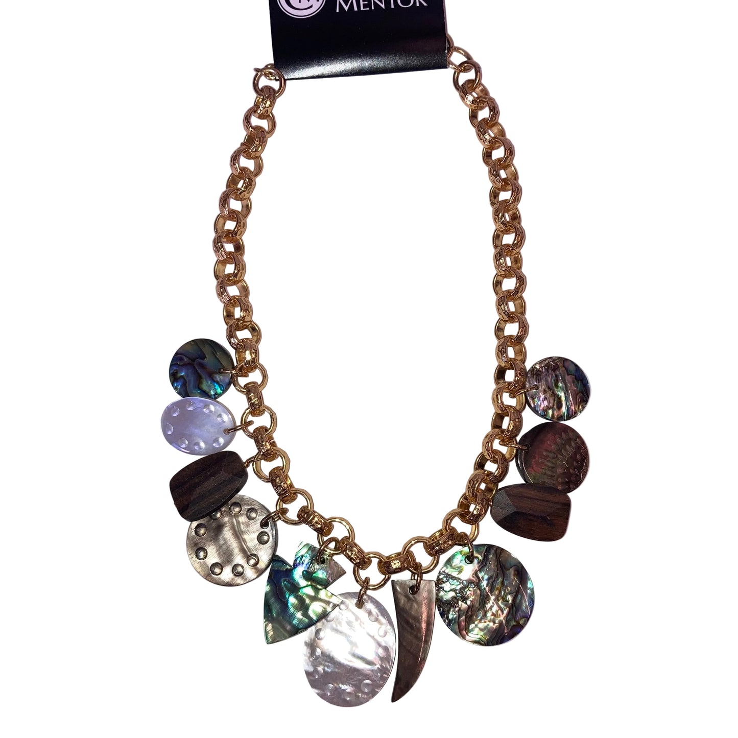 Necklace Statement In Gold & White