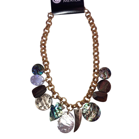 Necklace Statement In Gold & White