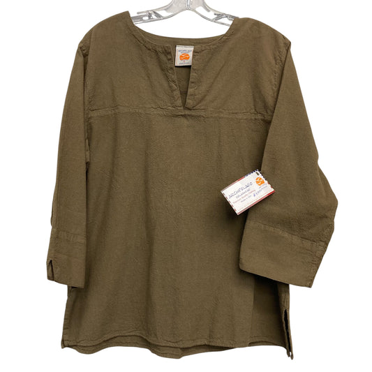 Top 3/4 Sleeve By Archipelago In Brown, Size:S