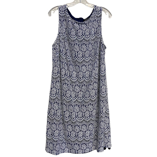 Dress Party Short By Jessica Howard In Blue & White, Size:1X