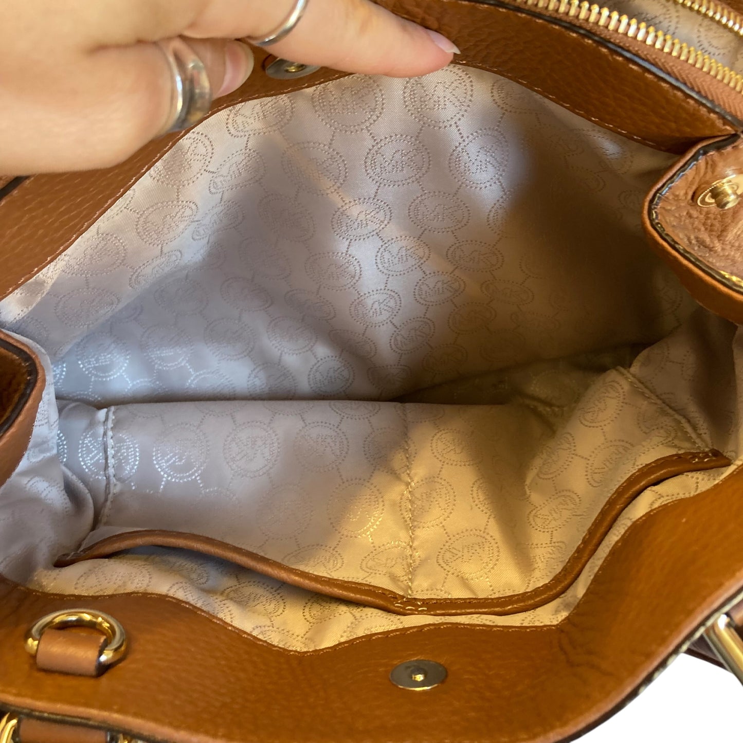 Crossbody Designer By Michael Kors In Brown, Size:Medium