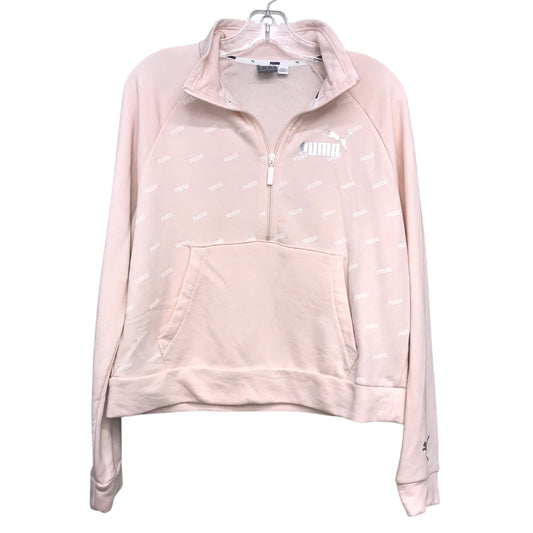 Athletic Top Ls Collar By Puma In Pink, Size:M