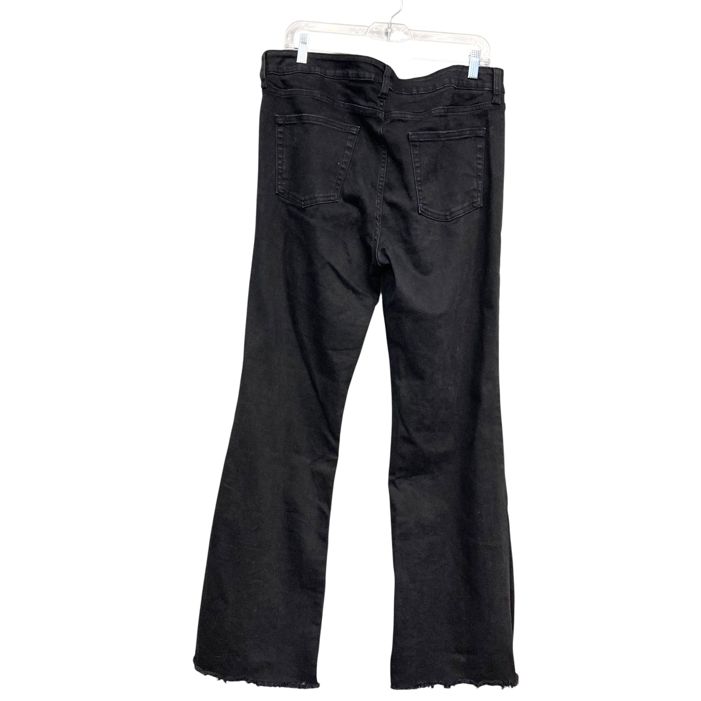 Jeans Wide Leg By Just Usa In Black, Size:16