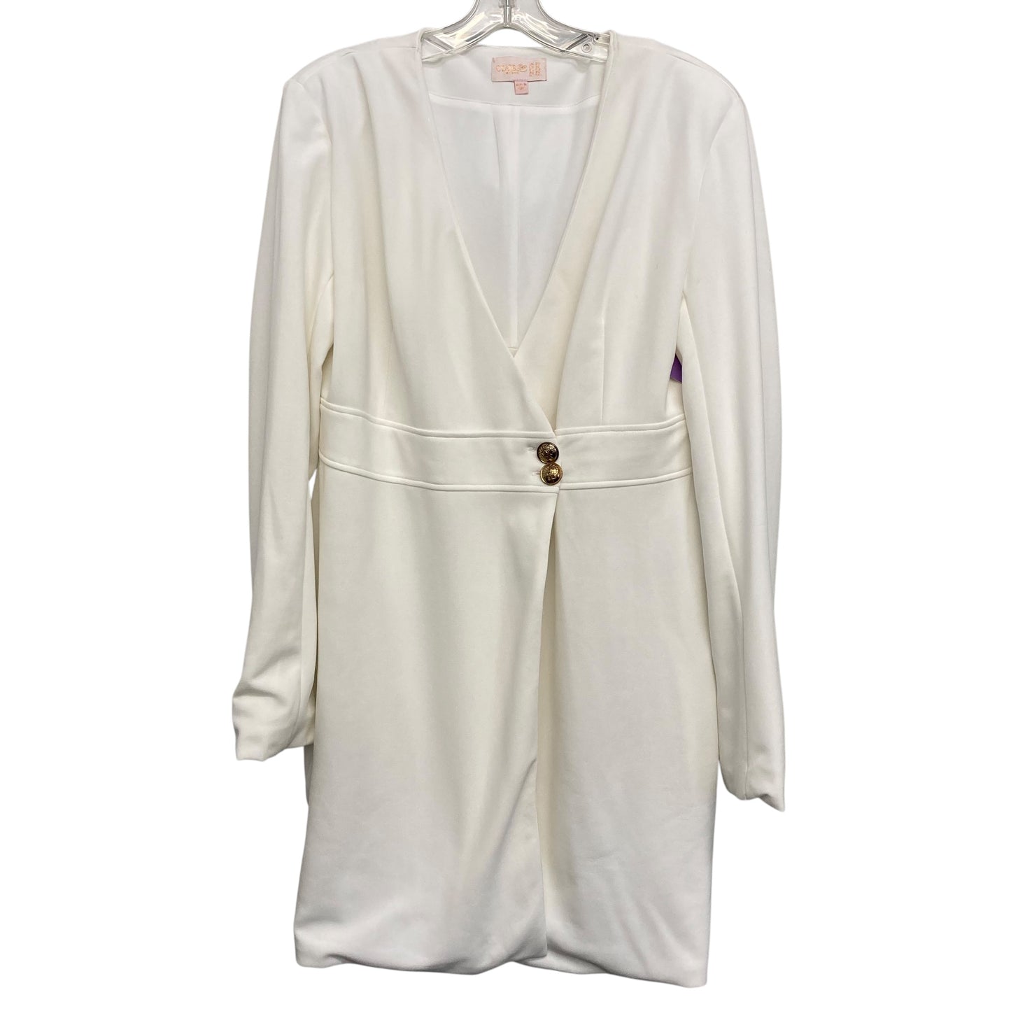 Dress Work By Club London In White, Size:Xl