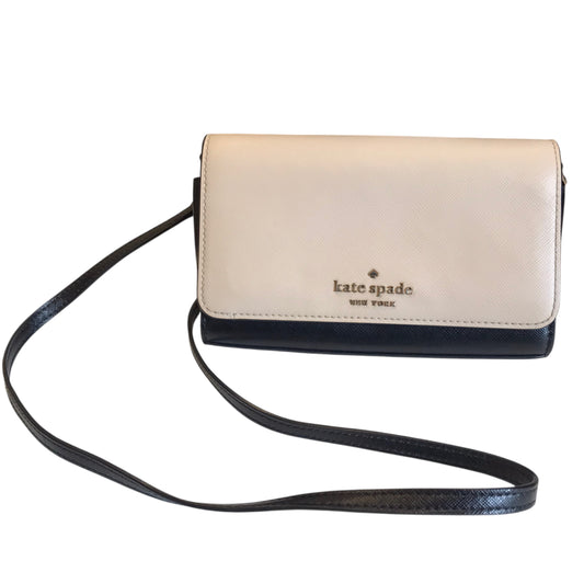 Crossbody Designer By Kate Spade In Black & Tan, Size:Small