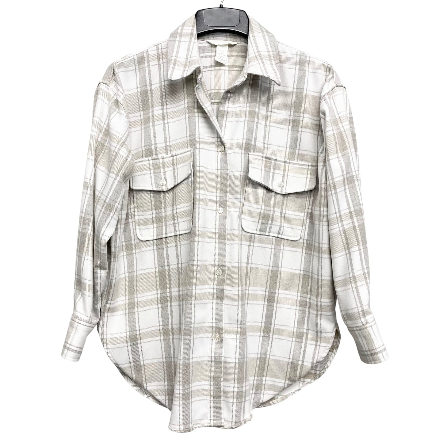 Jacket Shirt By H&M In Plaid Pattern, Size:S