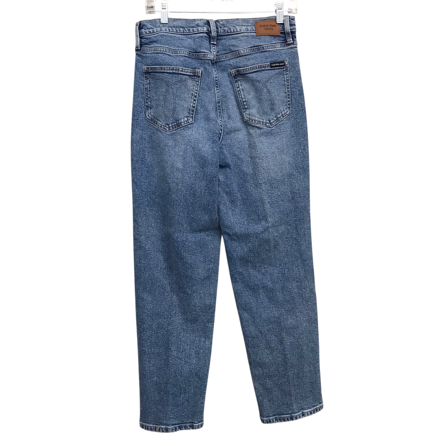 Jeans Straight By Calvin Klein In Blue Denim, Size:6