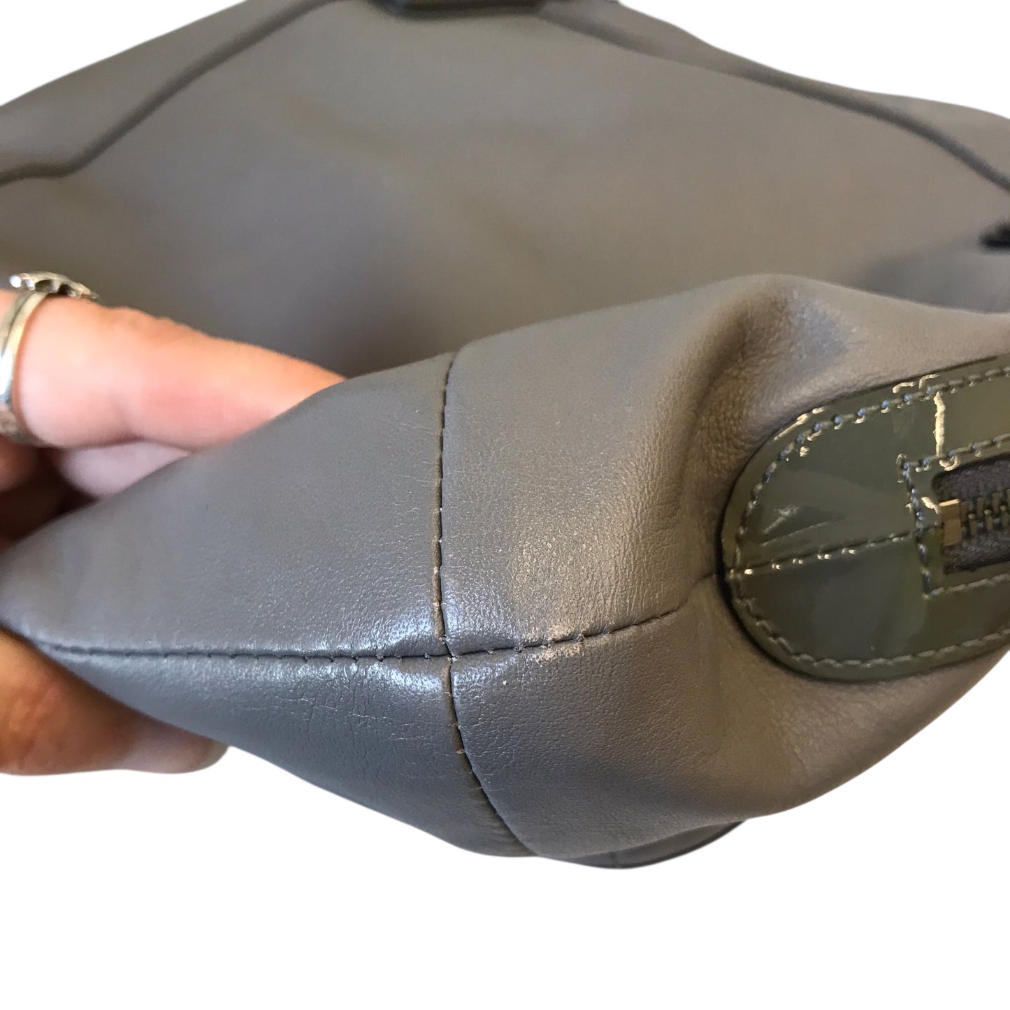 Handbag Designer By Coach In Grey, Size:Large