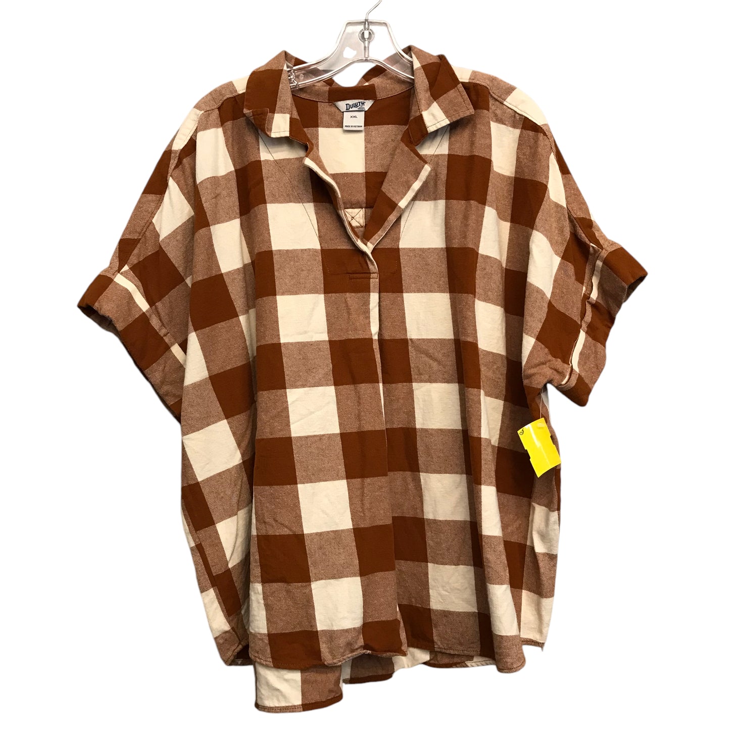 Top Ss By Duluth Trading In Plaid Pattern, Size:1X