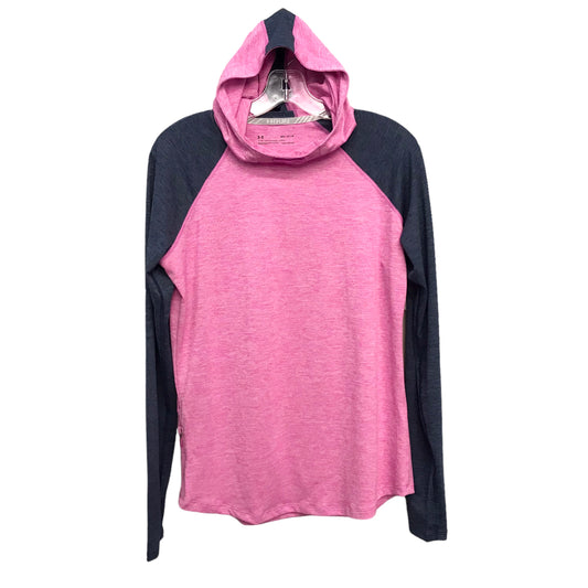 Athletic Top Ls Hoodie By Under Armour In Pink, Size:M