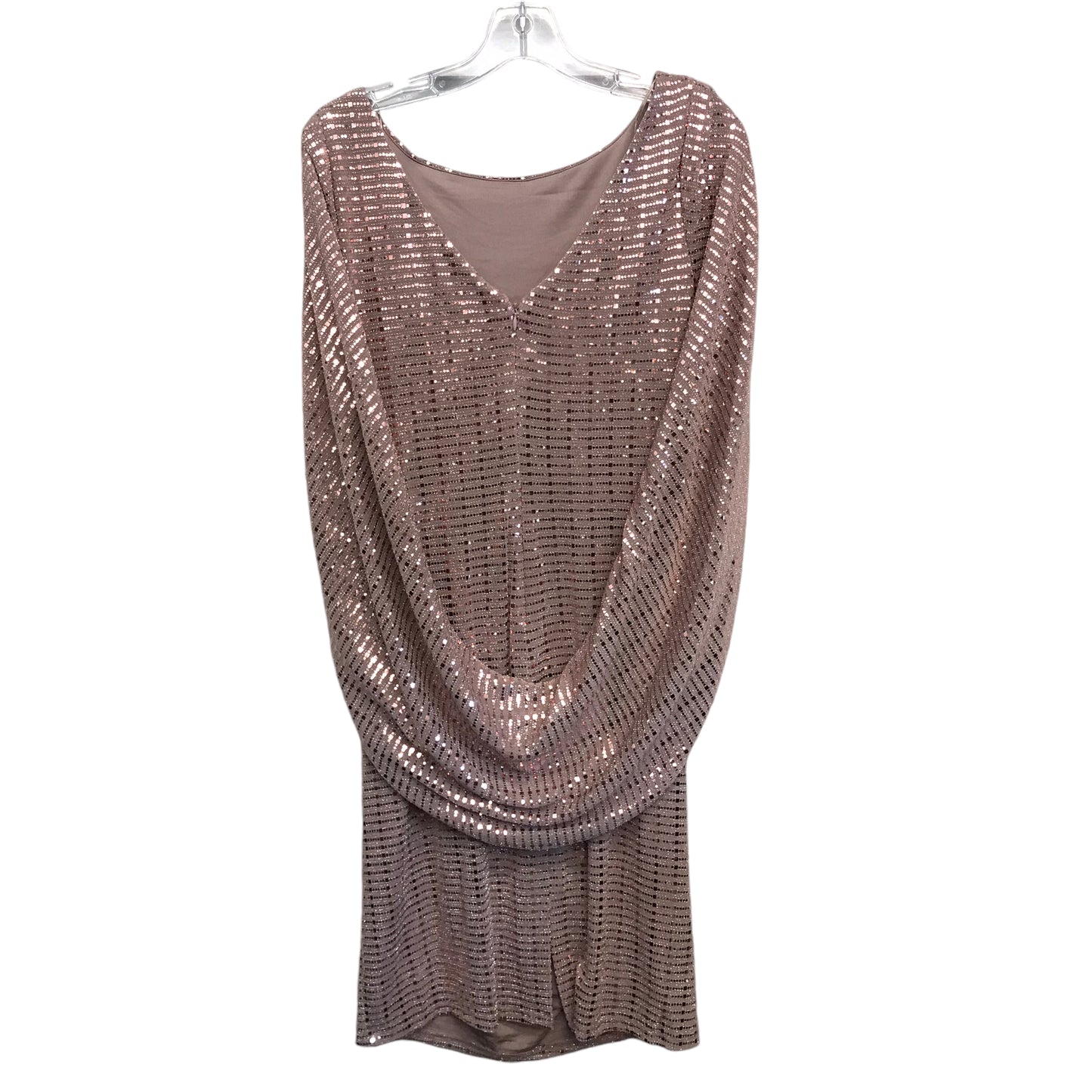 Dress Party Short By R And M Richards In Rose Gold, Size:L