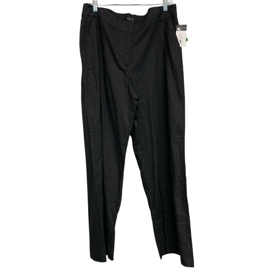 Pants Linen By Tahari In Black, Size:14