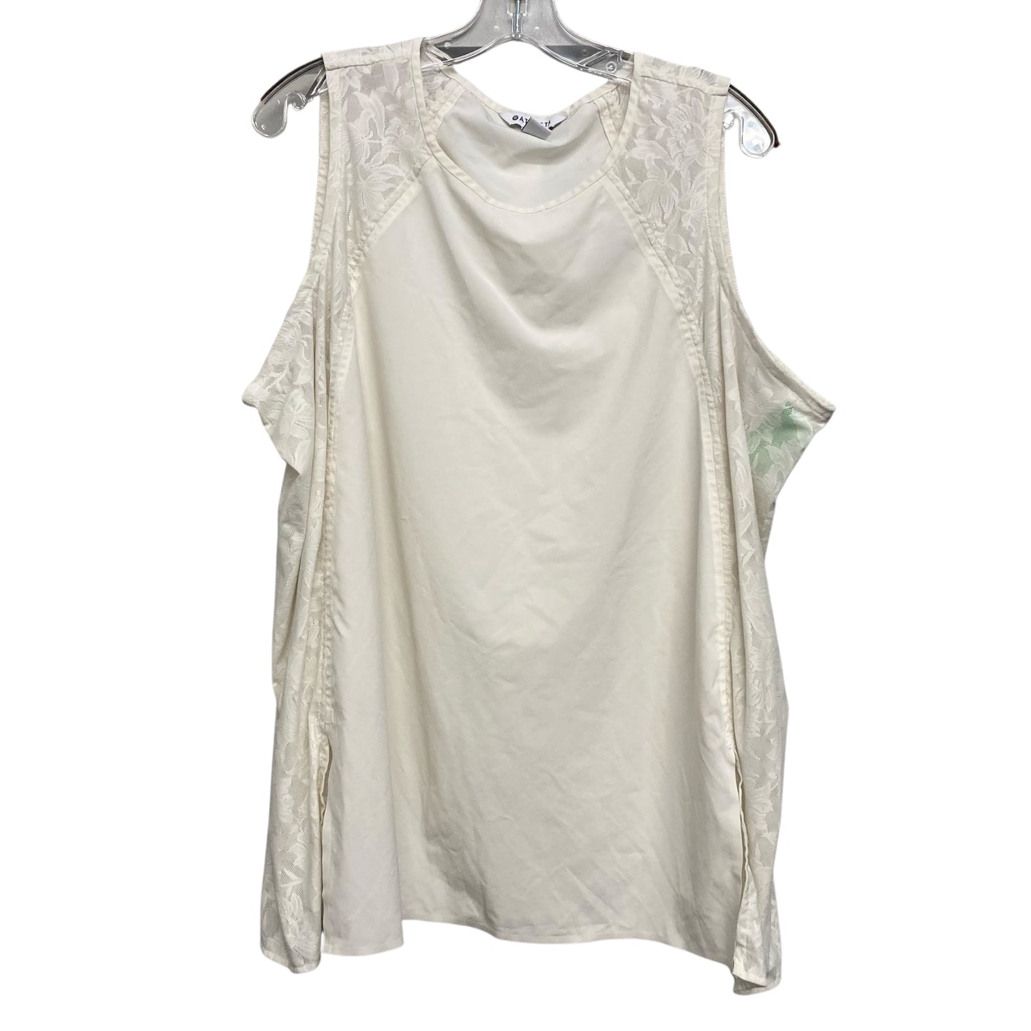 Top Sleeveless By Athleta In Cream, Size:2X