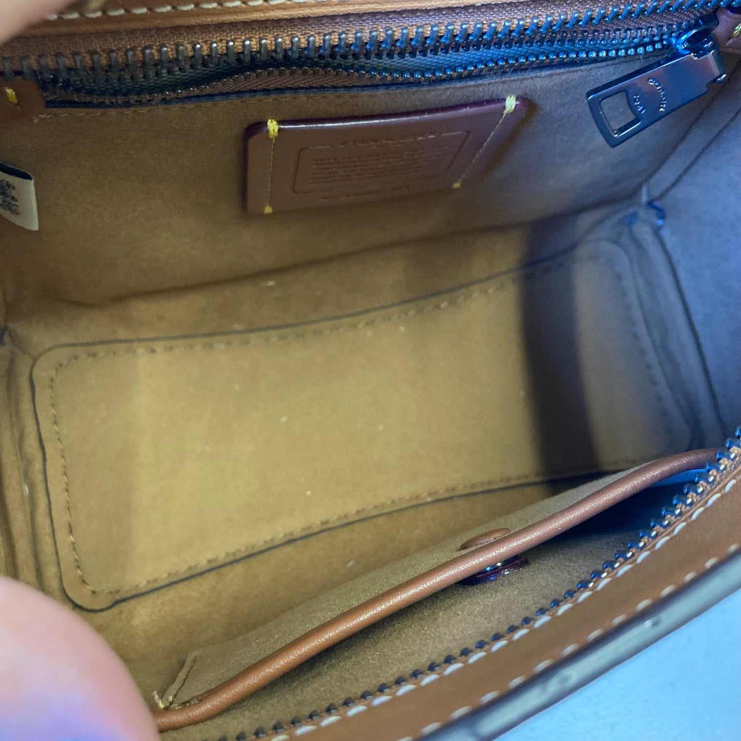Crossbody Designer By Coach In Cream, Size:Medium