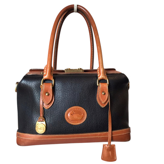 Handbag Designer By Dooney And Bourke In Black & Brown, Size:Medium