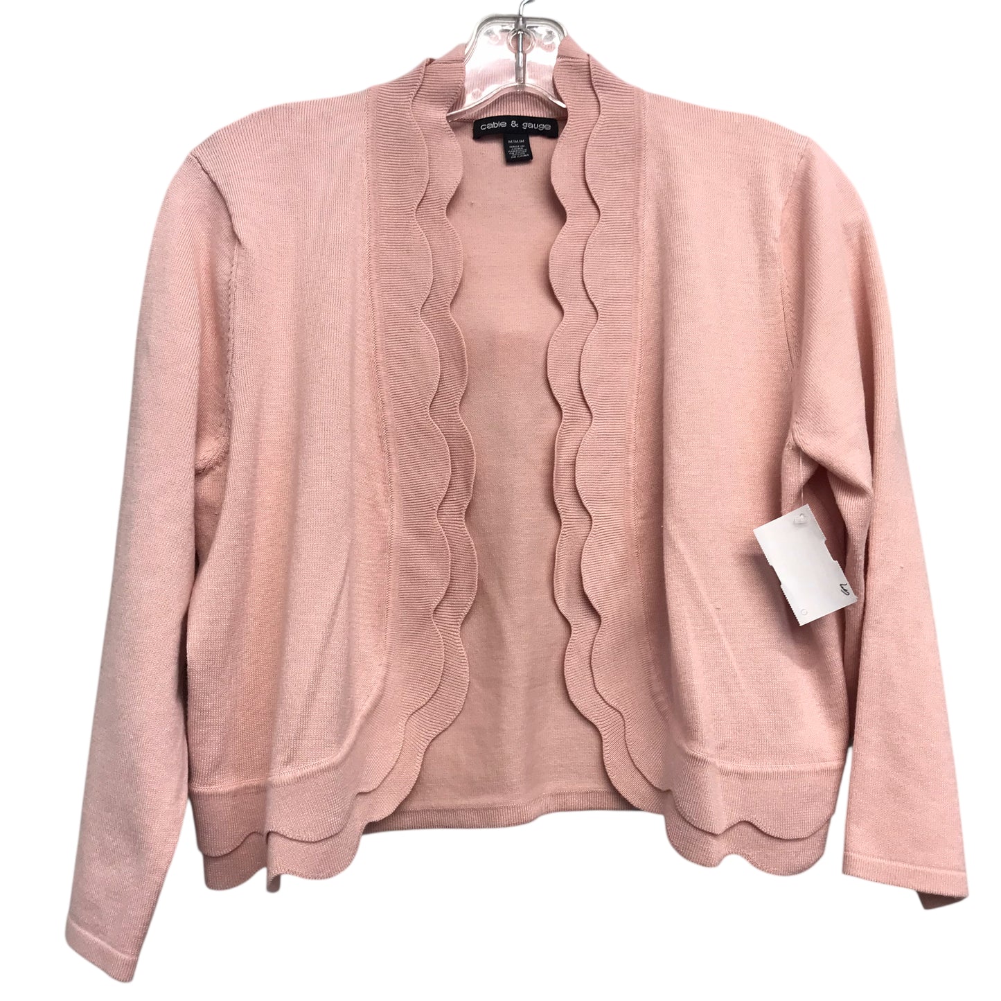 Sweater Cardigan By Cable And Gauge In Pink, Size:M