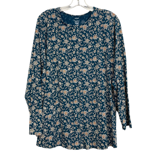 Top Ls By Pure Jill In Floral Print, Size:2X
