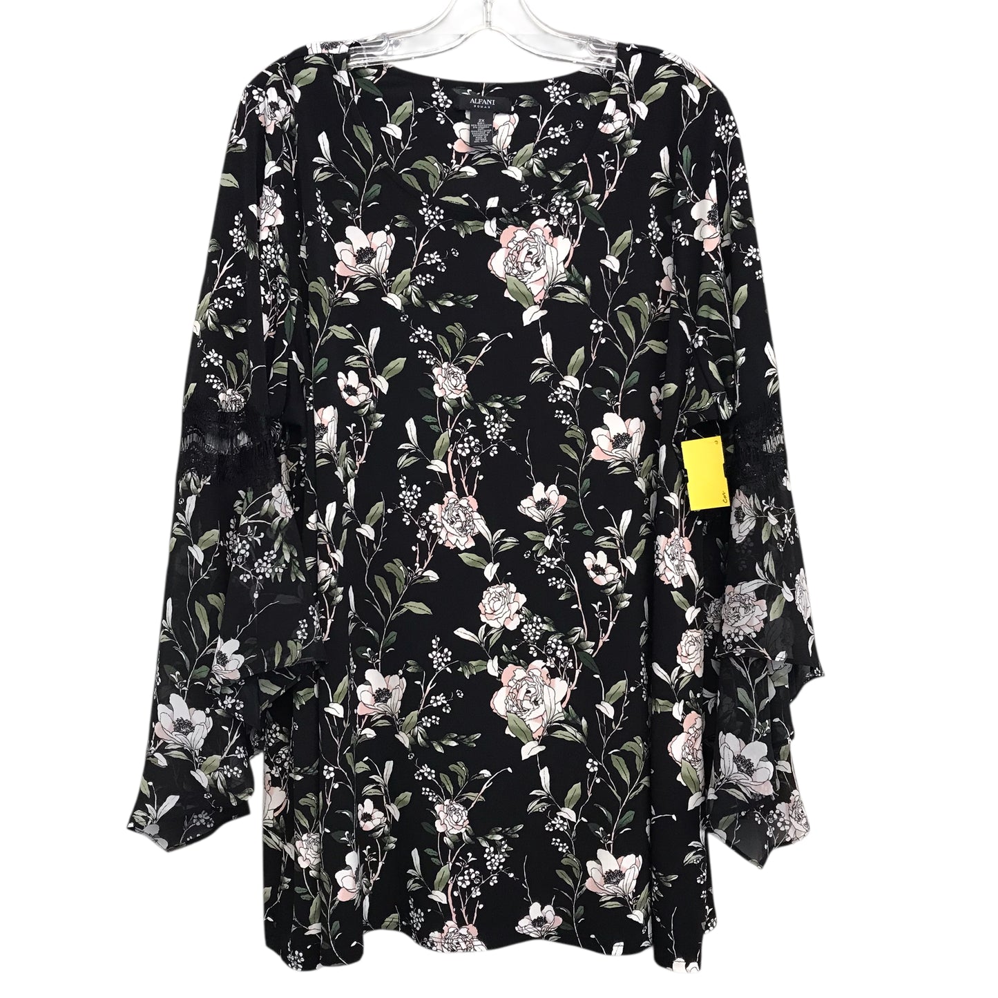 Top Ls By Alfani In Floral Print, Size:2X
