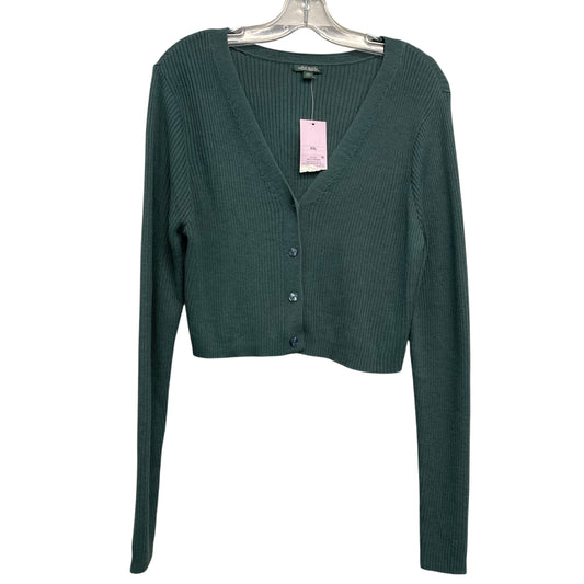 Sweater Cardigan By Wild Fable In Green, Size:1X
