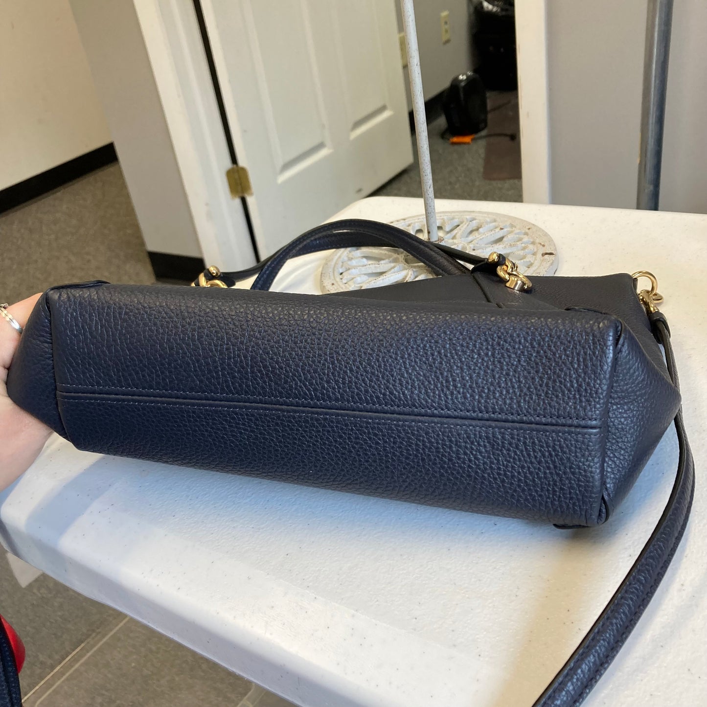 Handbag Designer By Coach In Navy, Size:Medium