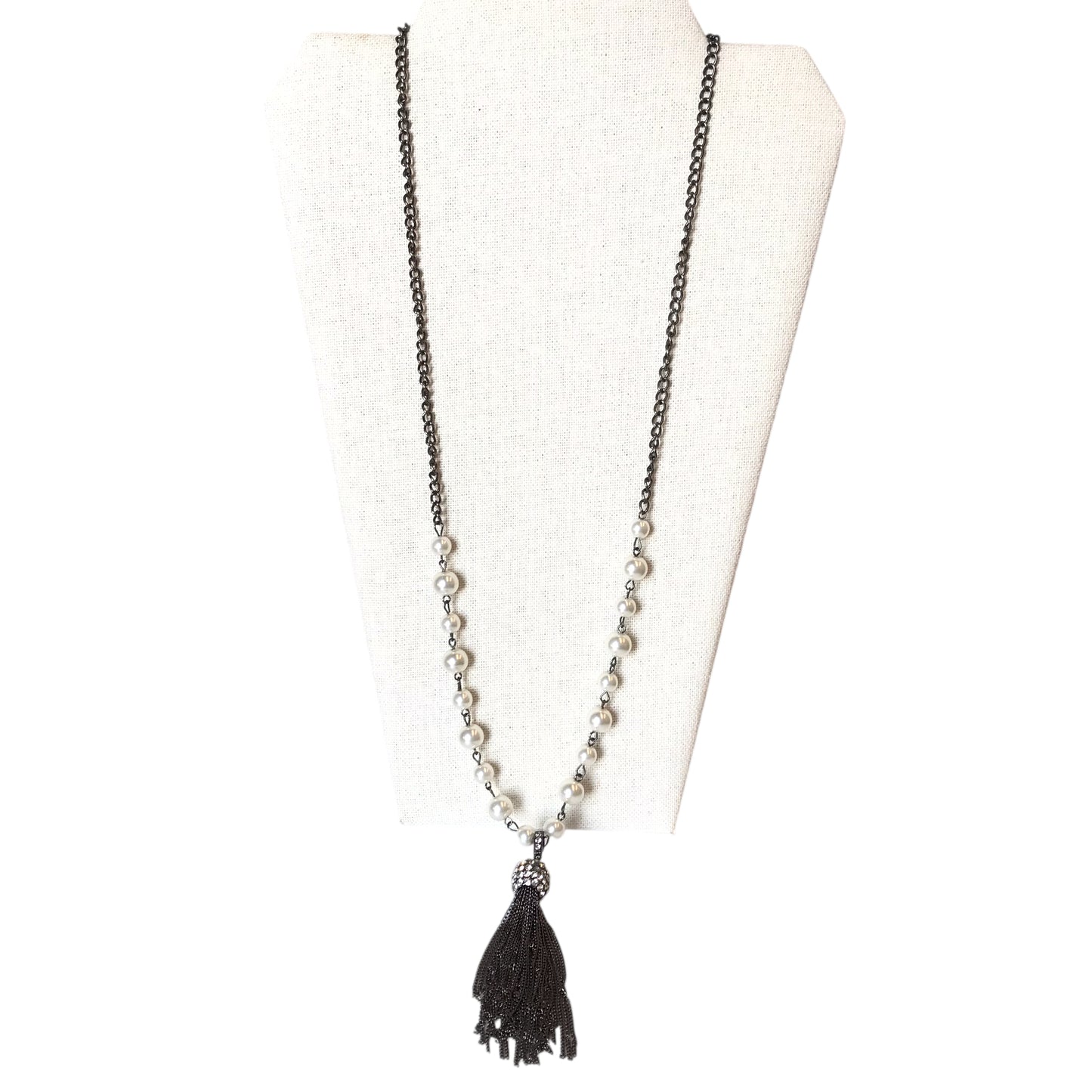 Necklace Lariat & Y-Drop In Silver