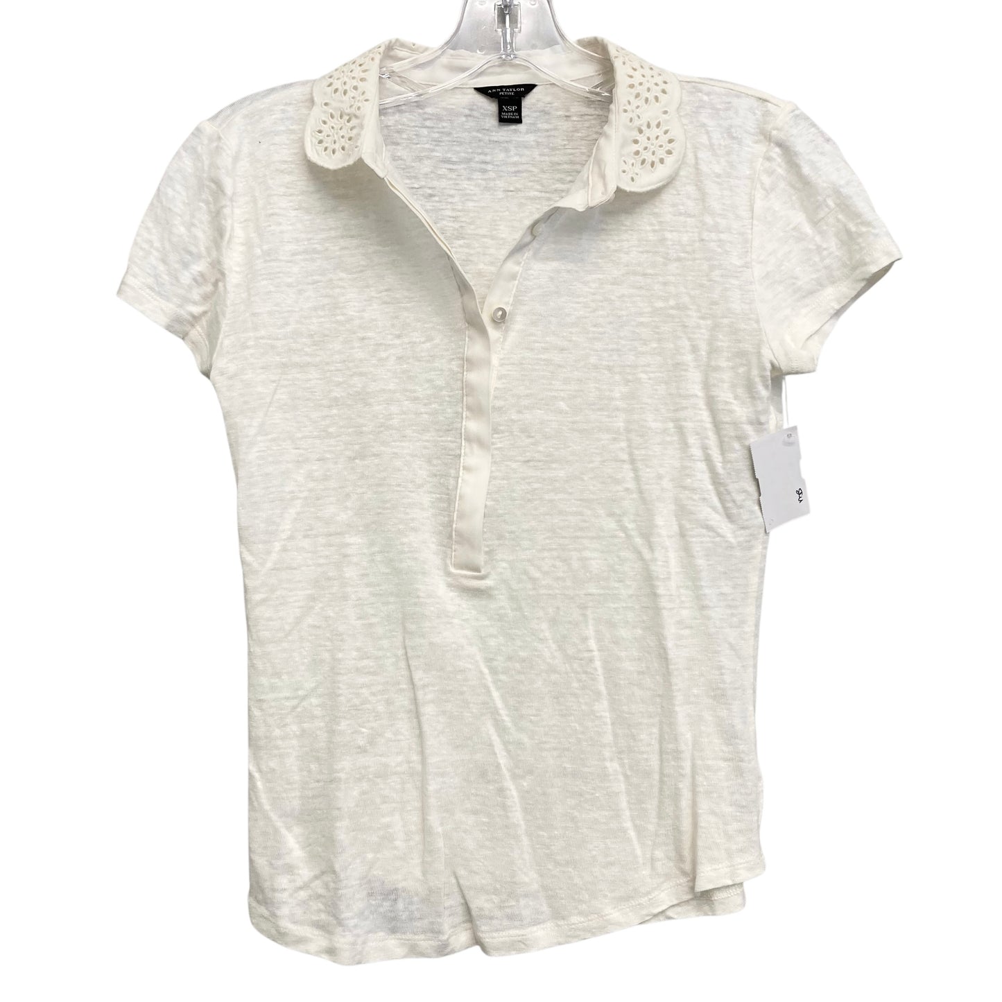 Top Ss By Ann Taylor In White, Size:Xsp