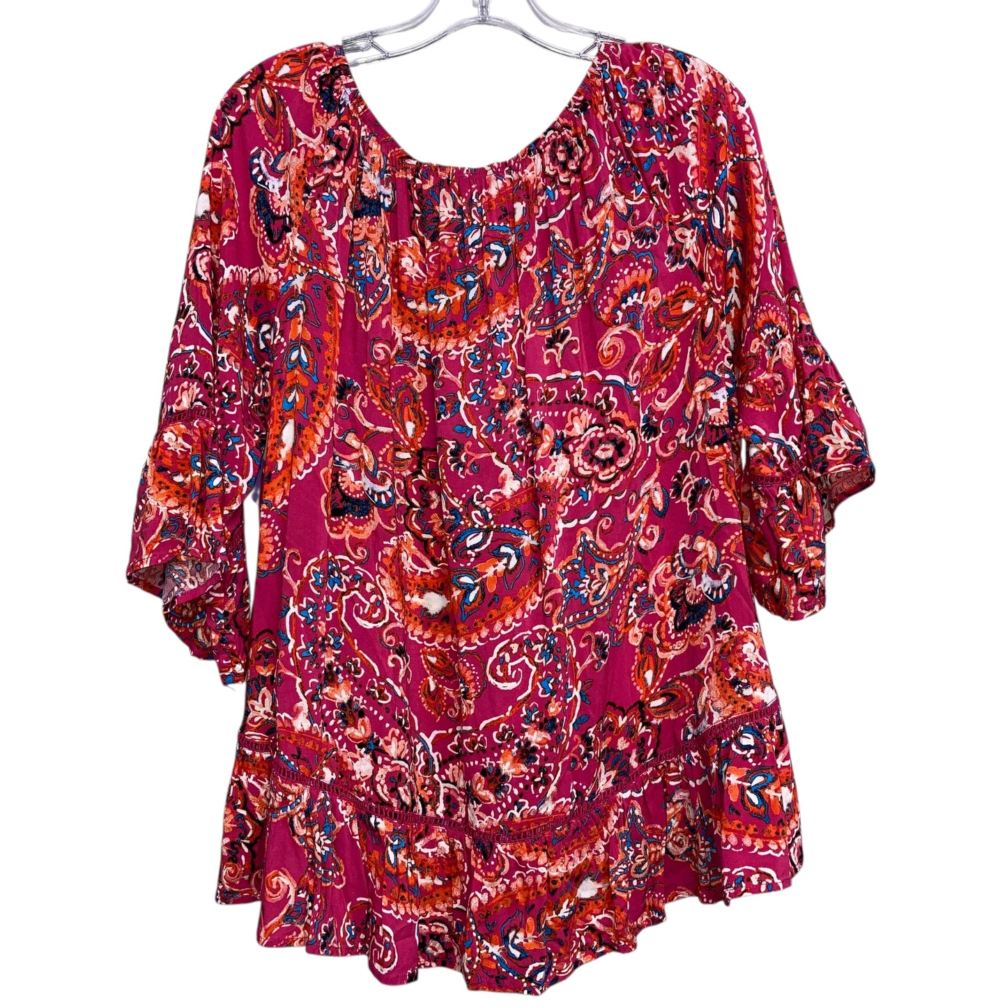 Top 3/4 Sleeve By Fever In Pink, Size:L