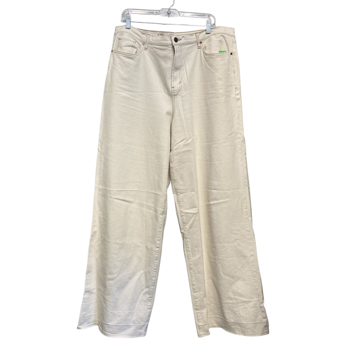 Jeans Wide Leg By Ana In Cream Denim, Size:18