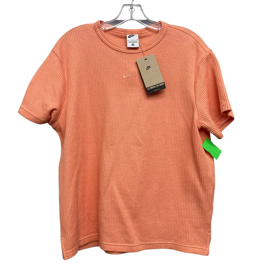 Athletic Top Ss By Nike Apparel In Orange, Size:M