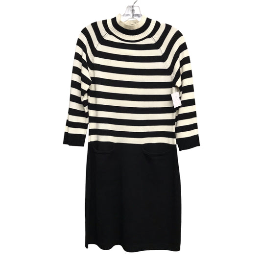 Dress Sweater By Calvin Klein In Black & White, Size:M