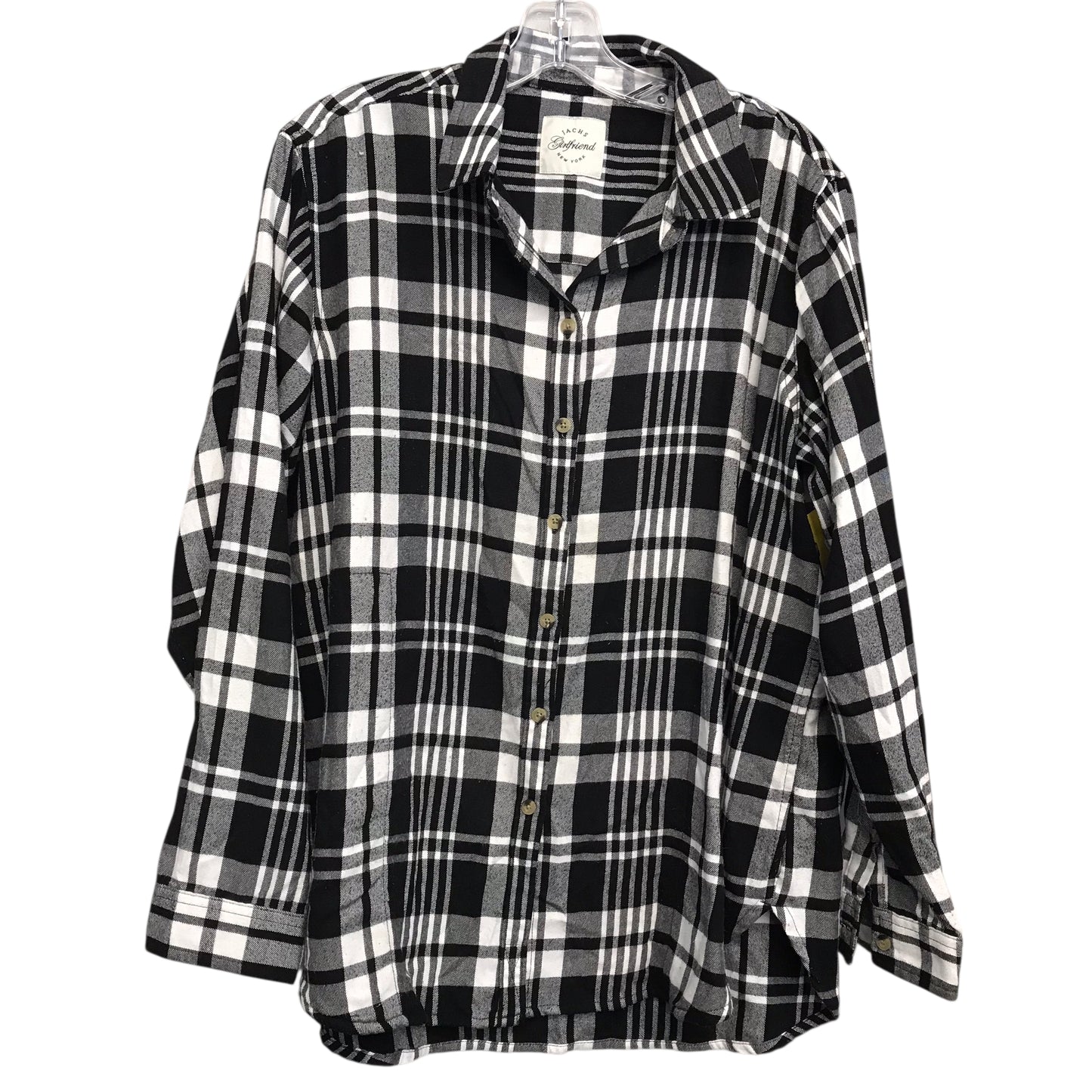Top Ls By Jachs Girlfirend In Plaid Pattern, Size:L