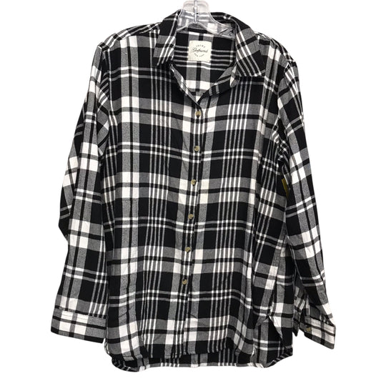 Top Ls By Jachs Girlfirend In Plaid Pattern, Size:L