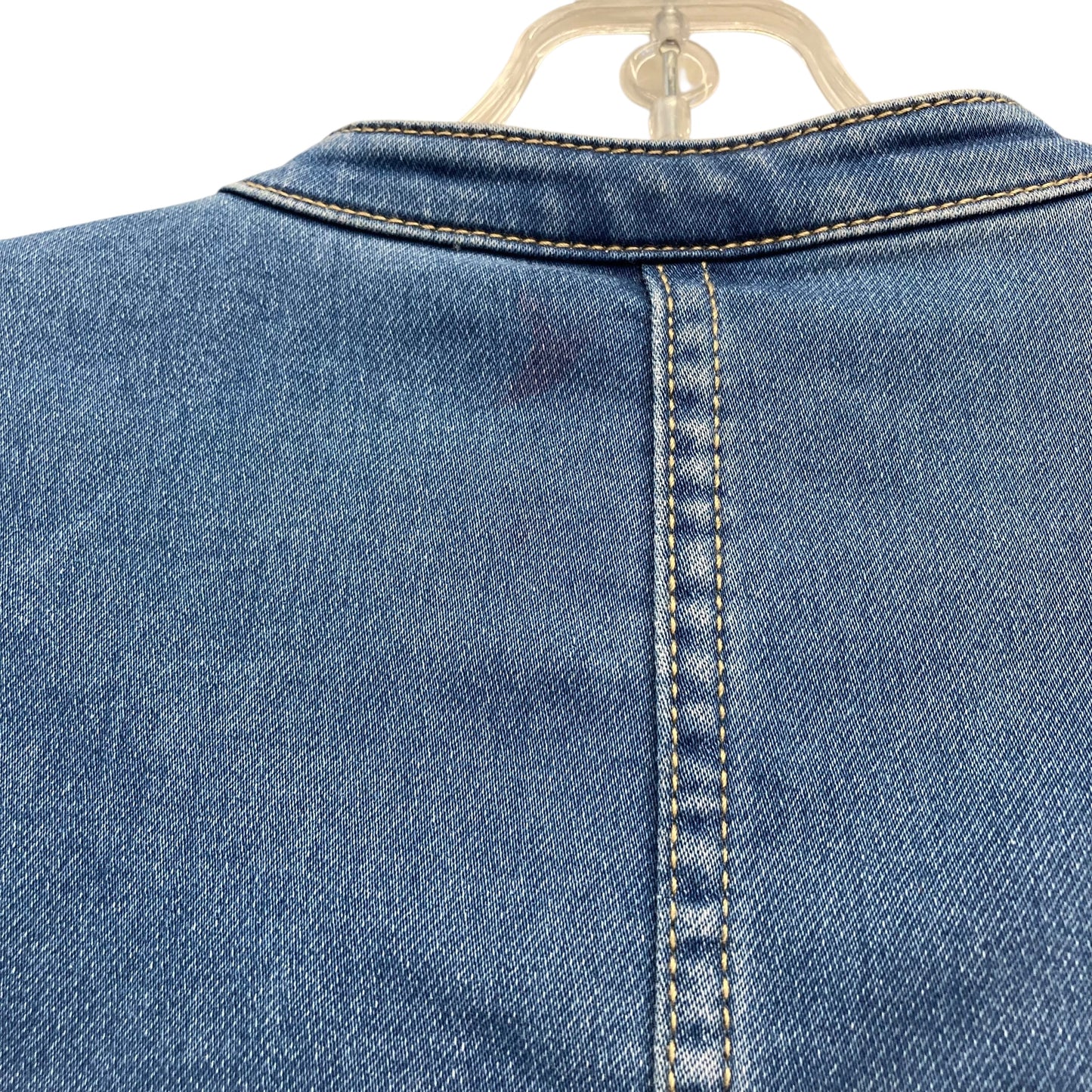 Jacket Denim By Chicos In Blue Denim, Size:L