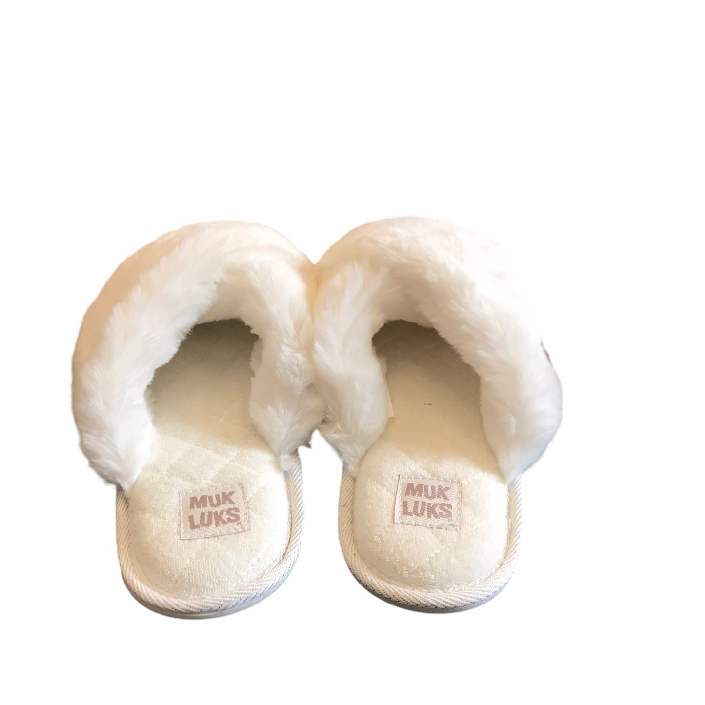 Slippers By Muk Luks In White, Size:7.5