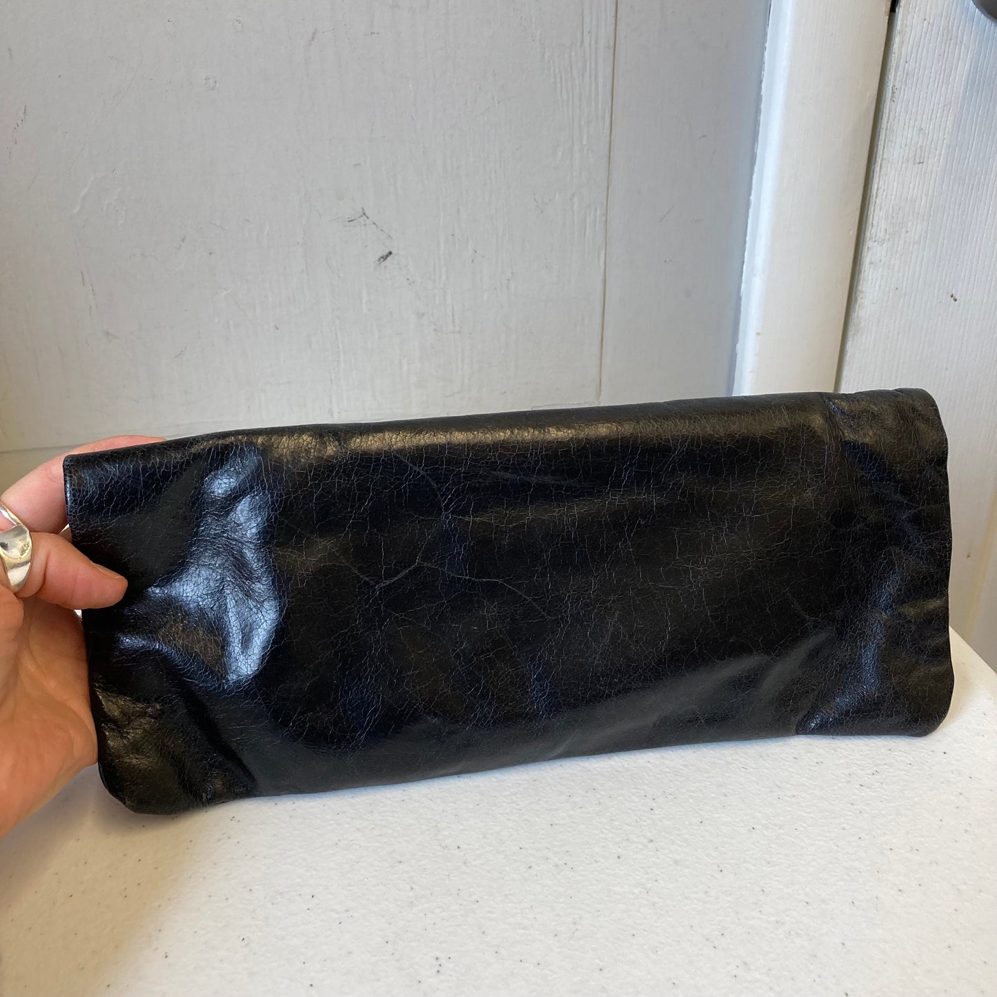 Clutch Leather By Hobo Intl In Black, Size:Medium