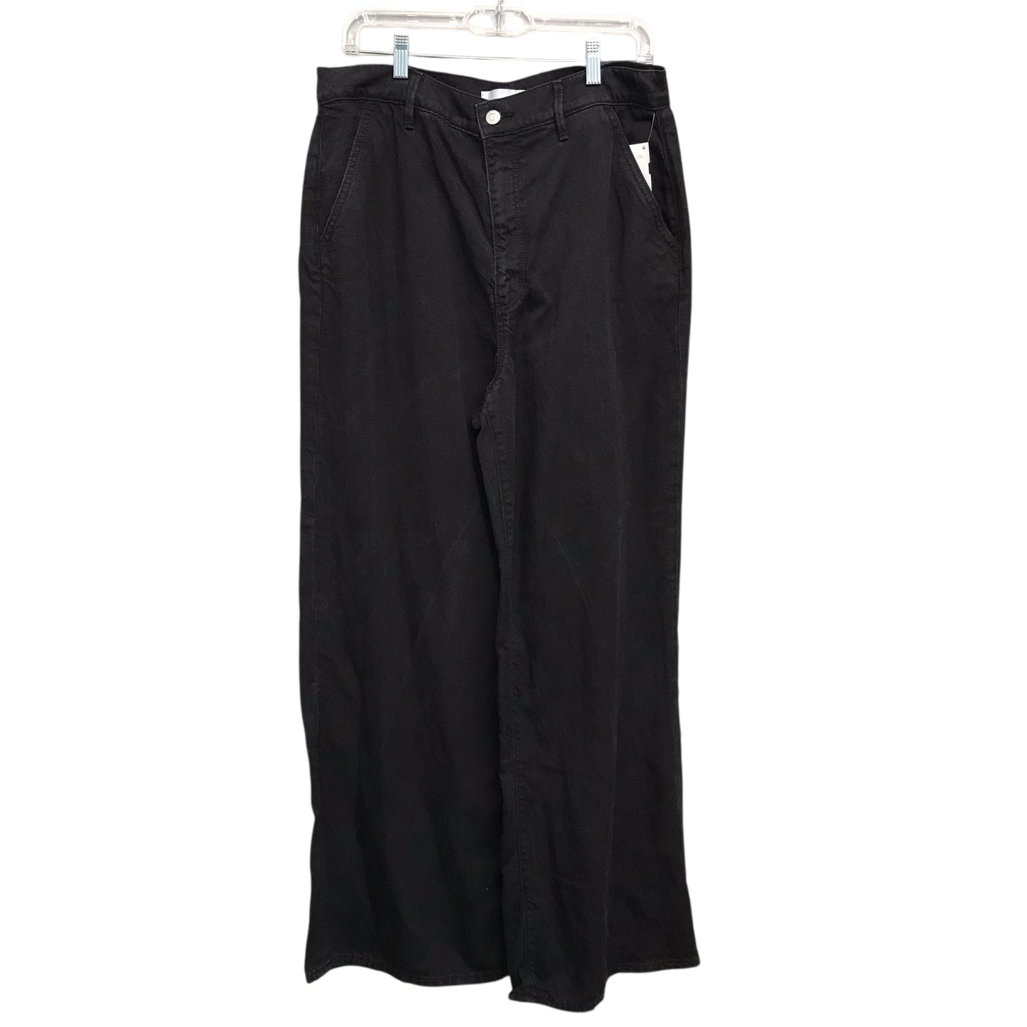 Jeans Wide Leg By Loft In Black, Size:12
