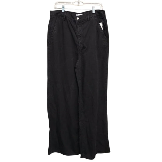 Jeans Wide Leg By Loft In Black, Size:12
