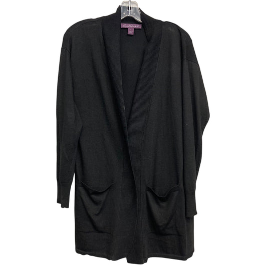 Sweater Cardigan By Gloria Vanderbilt In Black, Size:L
