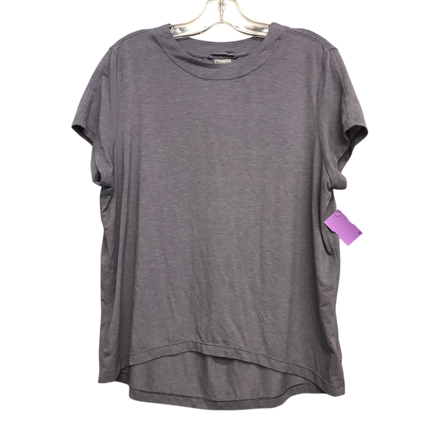 Athletic Top Ss By Athleta In Grey, Size:Xs